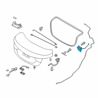 OEM Hyundai Trunk Lid Latch Assembly Diagram - 81230-3X010