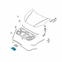 OEM Kia Rio5 Hood Latch Assembly Diagram - 811301G000