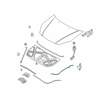OEM 2008 Kia Rio5 Cable Assembly-Hood Latch Diagram - 811901G000