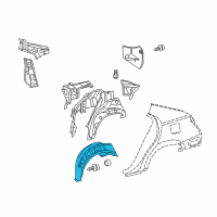 OEM Lexus HS250h Liner, Rear Wheel House, RH Diagram - 65637-75010