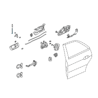 OEM Acura TL Rod, Rear Door Lock Knob Diagram - 72633-S0K-A01