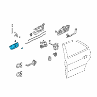 OEM 1999 Acura TL Handle Assembly, Right Rear Inside (Medium Taupe) Diagram - 72620-S0K-A03ZC