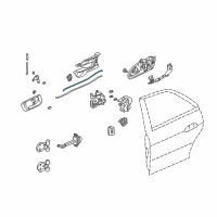 OEM 1999 Acura TL Rod, Left Rear Door Lock Diagram - 72672-S0K-A02