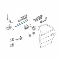 OEM 1999 Acura TL Rod, Right Rear Inside Handle Diagram - 72631-S0K-A01