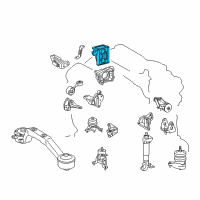 OEM 2008 Toyota Highlander Mount Bracket Diagram - 12316-20040