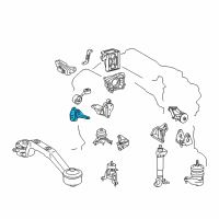 OEM 2010 Toyota Highlander Center Bracket Diagram - 12313-20080