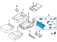 OEM 2022 Ford F-150 HOLDER - CUP Diagram - ML3Z-1813562-AB