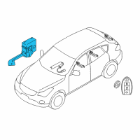 OEM Infiniti QX70 Key Less Controler Assembly Diagram - 28595-1CA5A