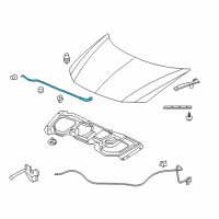 OEM 2014 Honda Civic Stay, Hood Open Diagram - 74145-TR0-A00