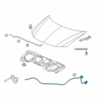 OEM Honda Civic Wire Assembly, Hood (Pale Moss Gray) Diagram - 74130-TR0-A01ZA