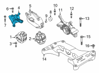 OEM BMW Z4 ENGINE SUPPORTING BRACKET, R Diagram - 22-11-6-876-202