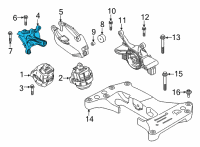 OEM 2022 BMW M440i ENGINE SUPPORTING BRACKET, R Diagram - 22-11-6-876-202