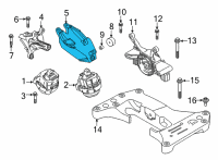 OEM 2020 BMW Z4 ENGINE SUPPORTING BRACKET, L Diagram - 22-11-6-876-201