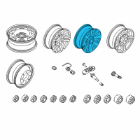 OEM Ford F-350 Super Duty Wheel, Steel Diagram - JC3Z-1007-E