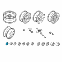 OEM 2018 Ford F-250 Super Duty Wheel Cap Diagram - HC3Z-1130-C