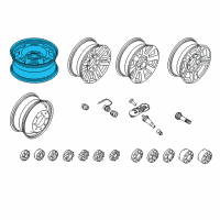 OEM 2018 Ford F-350 Super Duty Wheel, Steel Diagram - BC3Z-1015-C