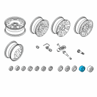 OEM 2017 Ford F-350 Super Duty Wheel Cap Diagram - HC3Z-1130-R