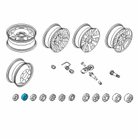 OEM 2018 Ford F-350 Super Duty Wheel Cap Diagram - HC3Z-1130-D