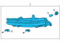 OEM 2019 Honda Pilot LIGHT ASSY., R. FR. TURN Diagram - 33300-TG7-A21