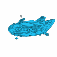 OEM 2019 Honda Accord Headlight Assembly, Passenger Side Diagram - 33100-TVA-A11