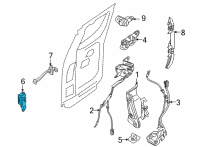 OEM 2017 Nissan Frontier Hinge Assy-Rear Door Diagram - 82400-9BL0A