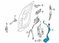 OEM 2022 Nissan Frontier CONTROLLER-LOCK & REMOTE, REAR DOOR RH Diagram - 82500-9BU1A