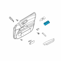 OEM 2008 Infiniti FX45 Assist Power Window Switch Assembly Diagram - 25411-CB60A