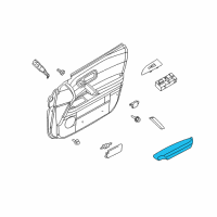 OEM 2007 Infiniti FX35 Front Door Armrest, Right Diagram - 80940-CL70B
