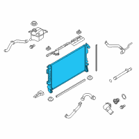 OEM 2017 Lincoln MKT Radiator Diagram - DA8Z-8005-C