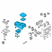 OEM 2018 Infiniti QX80 Box Assy-Console, Front Floor Diagram - 96910-6GW0B