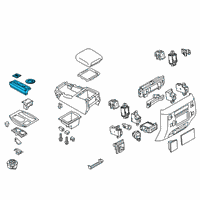 OEM 2021 Infiniti QX80 Console Cup Holder Diagram - 68430-6GW0A