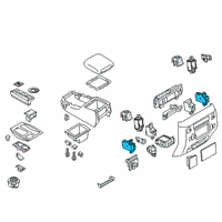 OEM Nissan Rogue Sport Power Socket Assembly Diagram - 25331-5NA2A