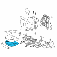 OEM 2012 Toyota Prius Seat Cushion Pad Diagram - 71512-47110