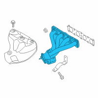 OEM 2014 Kia Forte Exhaust Manifold Catalytic Assembly Diagram - 285102E390