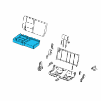 OEM 2009 Nissan Titan Cushion Assembly-Rear Seat, RH Diagram - 88300-ZR10B