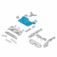 OEM 2017 Kia Rio Panel Assembly-Rear Floor Diagram - 655131W212