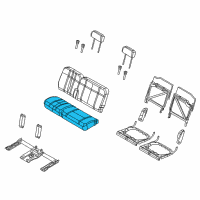 OEM 2008 Chrysler Aspen Rear Seat Cushion Right Diagram - 1FQ881D1AA