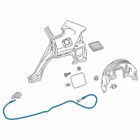 OEM Toyota RAV4 Release Cable Diagram - 77035-0R060
