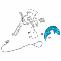 OEM Toyota RAV4 Prime Wheelhouse Liner Diagram - 65637-0R020