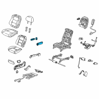 OEM 2010 Acura TL Switch Assembly, Passenger Side Power Seat (8Way) (Gray) Diagram - 81250-SDD-U71ZE