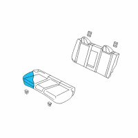 OEM Chrysler Sebring Rear Seat Cushion Diagram - 1FU811D5AA