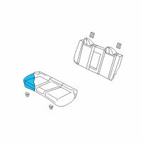 OEM 2009 Chrysler Sebring Rear Seat Cushion Diagram - 1PM35XDVAA