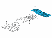 OEM 2022 Chevrolet Trailblazer Exhaust Heat Shield Diagram - 42486003