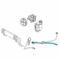 OEM 2012 Ram 2500 Hose-Power Steering Return Diagram - 68064974AE