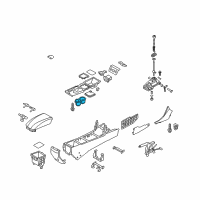 OEM Hyundai Sonata Cup Holder Assembly Diagram - 84670-3Q400