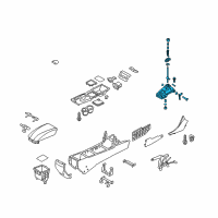 OEM 2012 Hyundai Sonata Lever Complete-Gear Shift Diagram - 43700-3K010-RY