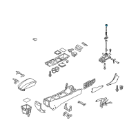 OEM 2012 Hyundai Sonata Knob-GEARSHIFT Lever Diagram - 43711-3K250