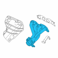 OEM Acura RSX Manifold Assembly, Exhaust Diagram - 18000-PRB-A20