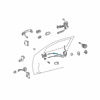 OEM 2008 Lexus GS350 Cable Assy, Front Door Inside Locking Diagram - 69750-30160