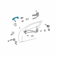 OEM 2008 Lexus GS450h Front Door Outside Handle Assembly Diagram - 69210-30330-J1